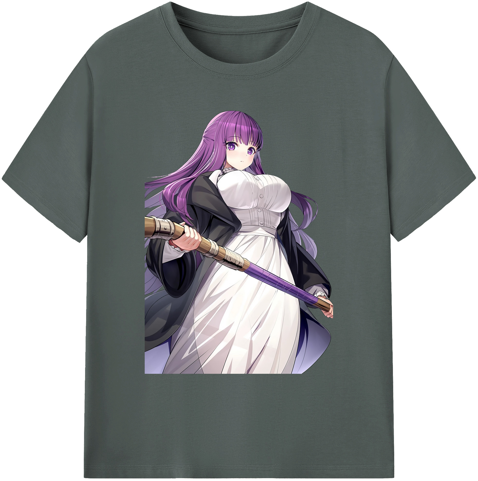 （画像用） 葬送のフリーレン Frieren 綿100％ メンズ半袖Tシャツ｜肌触りやわらか＆通気性